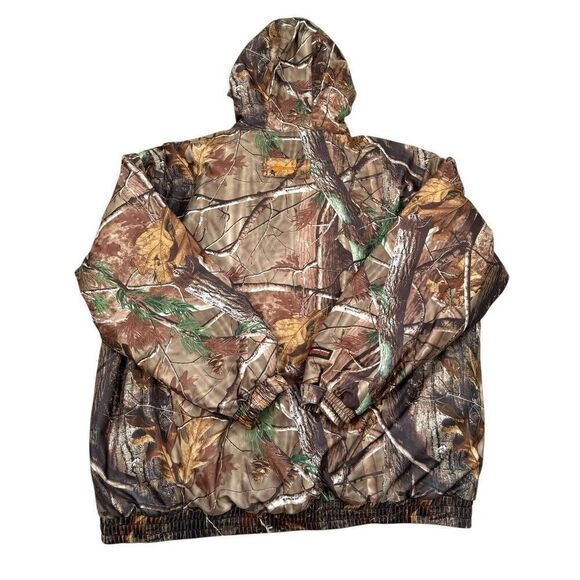 Realtree Camo Mens Hunting Jacket Team Whitetail Quilted Hooded Lightweight 3XL - Picture 9 of 12